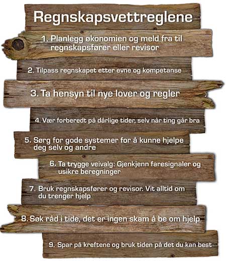 REGNSKAPSVETTREGLENE: VÅRE ALLER BESTE TIPS
